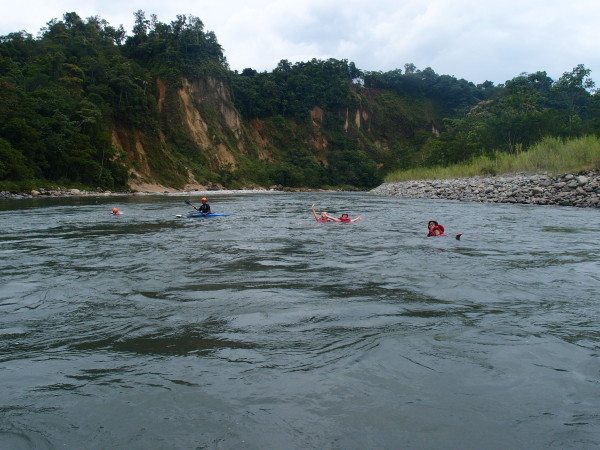 swimming in the river tena