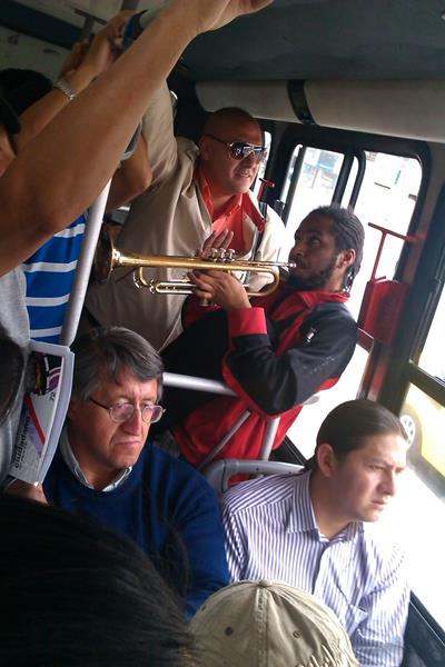 Quito bus inside